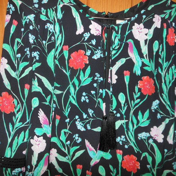 EUC!!!  Gorgeous Kate Spade Jardin Hummingbird Romper - Picture 5 of 7
